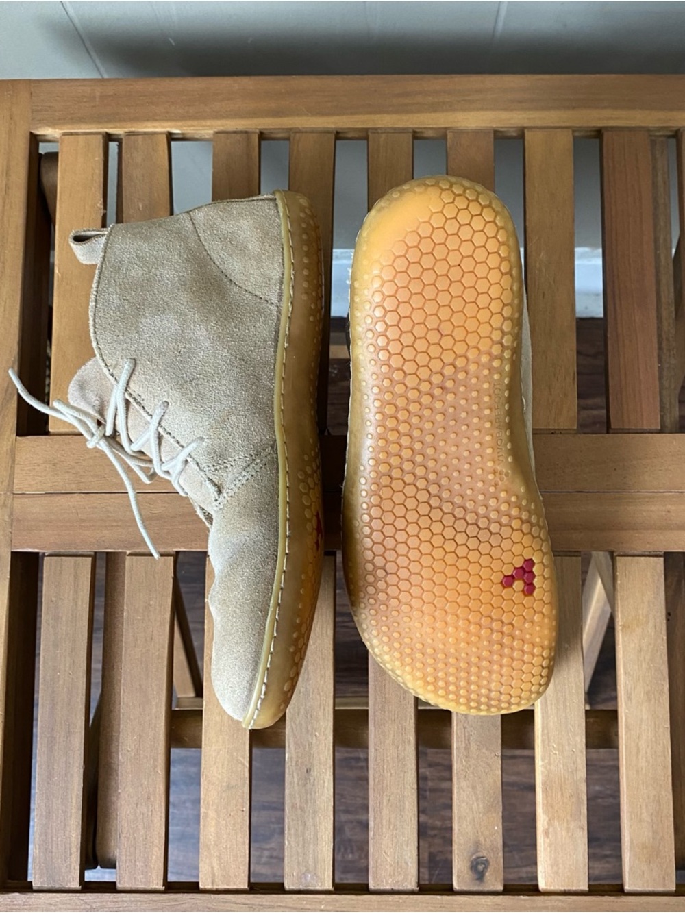 Vivobarefoot Gobi III soft honey beige suede leather barefoot desert shoe boot - Picture 7 of 9